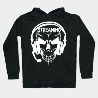 Gamer Streaming Skull Wearing Headset Hoodie